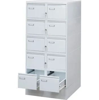 Kartotéka Dvouřadá kovová lístkovnice A5 Severn, 10 zásuvek, bílá