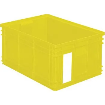 Úložný box Barevná plastová přepravka PS (85 l), žlutá