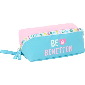 Cestovní hra Taštička Benetton Unique Růžová Tyrkysová (20 x 8 x 8 cm)