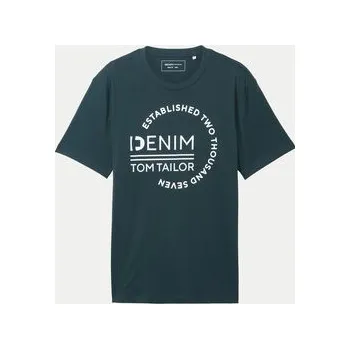 Pánské tričko Pánské tričko Tom Tailor Denim zelené 1043491