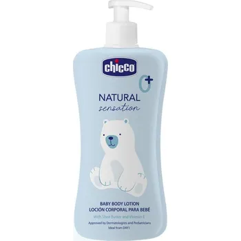 Tělové mléko Chicco Mléko tělové Natural Sensation s bambuckým máslem a vitaminem E 500 ml, 0 m+