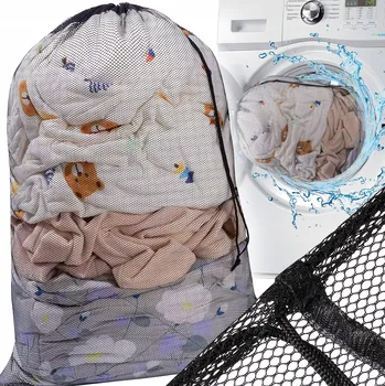 Praní a péče o prádlo Sáček na praní jemného prádla, tkanin a záclon, síťka do pračky 60x90 cm