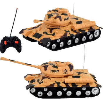 RC model auta VELKÝ DÁLKOVĚ OVLÁDANÝ TANK NA BATERIE RC SVÍTÍ ZVUK OTOČNÁ VĚŽ