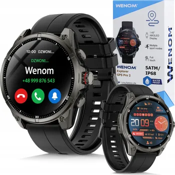 Hodinky Chytré Hodinky Pánské Wenom Explorer Pro 2 GPS AMOLED Voděodolné 5ATM Sportovní