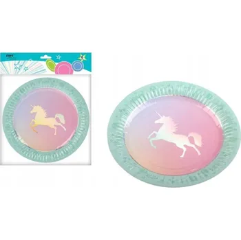 Talíř TALÍŘE PAP. JEDNOROŽEC NAROZENINY 23CM 6 KS