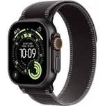 Apple Watch Ultra 3 GPS + Cellular 49mm černý titan - černý / uhlový trailový tah - M/L (MF1H4QC/A)