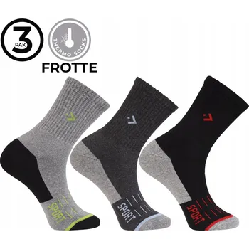 Pánské ponožky Moraj Ponožky Thermo Frotte šedé, velikost 43-45