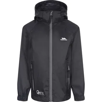 TRESPASS Dětská bunda Packaway 5 LET ČERNÁ|ŠEDÁ