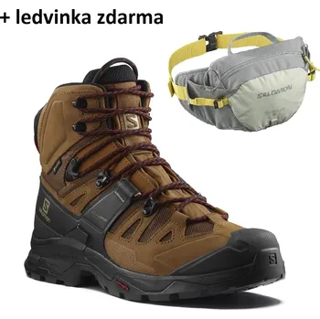 Pánská treková obuv Salomon Quest 4 GTX rubber 471564 pánské vysoké nepromokavé trekové boty + ledvinka zdarma - 49 a 1/3 EUR
