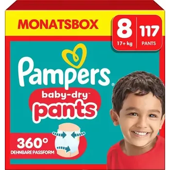 Plena Pampers Baby Dry Pants XL 17+kg (117 ks) (8006540711385)