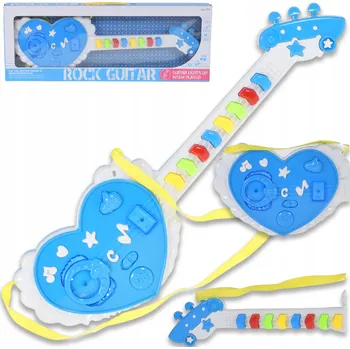 Hudební nástroj pro děti VZDĚLÁVACÍ KYTARA NA BATERIE INTERAKTIVNÍ HUDEBNÍ NÁSTROJ PRO DĚTI SVÍTÍ HRAJE