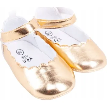 Capáčky YOCLUB botičky kojenecké zlaté, velikost 16