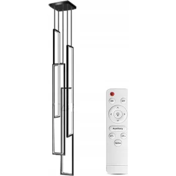 Stojací lampa ZÁVĚSNÁ LAMPA ANTRESOLA ČERNÁ KLECE 4 ŽÁROVKY 20X80CM V 200CM