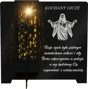 Svíčka Velký personalizovaný Hřbitovní Svíčka Ježíš na hrob na všech svatých