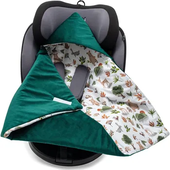 Zavinovačka Zateplená zavinovačka do autosedačky New Baby green