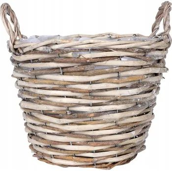 Květináč Obal na květináč 27 cm proutěný béžový