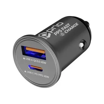 Adaptér k notebooku Prio Nabíječka do auta pro zařízení s konektorem USB-C / USB-A, duální, 45W