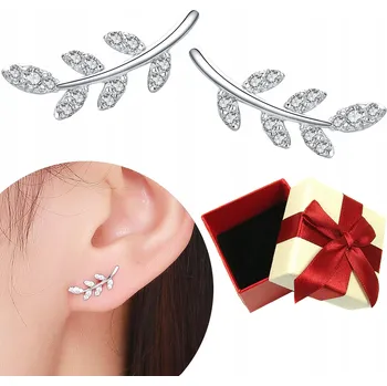 Náušnice NÁUŠNICE tyčinka S925 stříbrná 925 VĚTVIČKY ZIRKONY