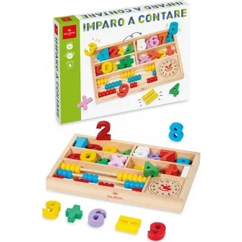 Dětské počítadlo Počítadlo Dal Negro - hračky pro matematické skládání, matematické hračky pro děti, počítadlo pro počítání, vícebarevné