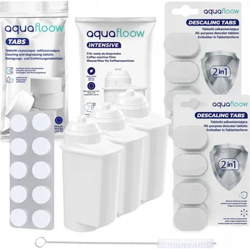 Filtr do kávovaru AquaFloow pro kávovary Siemens: 3x filtr, 2x odvápňovač, tablety, kartáček