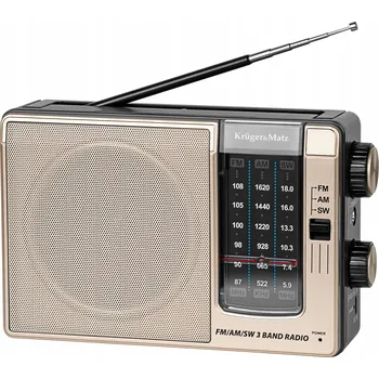 Bezpečnostní kamera Přenosné analogové rádio AM/FM s baterií a akumulátor Kruger&Matz