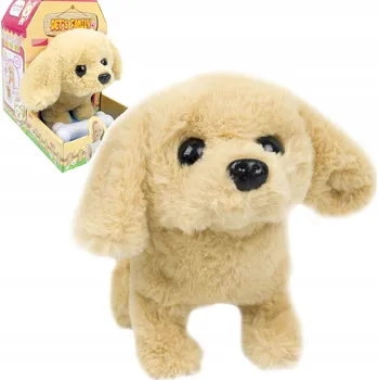 plyšák INTERAKTIVNÍ PES ŠTĚKÁ CHODÍ VRTÍ OCÁSKEM KOST