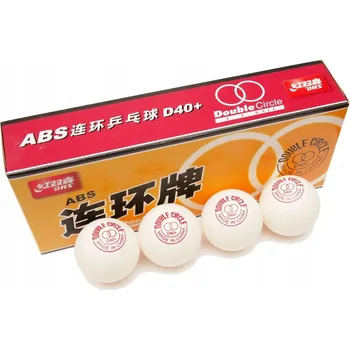 Pingpongový míček Míčky na stolní tenis DHS Double Circle D40+ 10 ks bílé