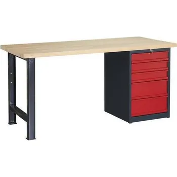 Dílenský stůl Dílenský stůl Weld s 5 zásuvkami, 84 x 170 x 80 cm, antracit