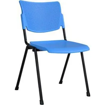 Nábytek Plastová jídelní židle MIA Black, modrá