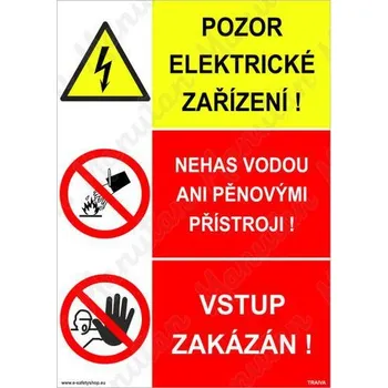 Kancelář Pozor elektrické zařízení, plast 210 x 297 x 2 mm A4