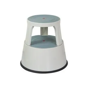 Schůdek Pojízdné kovové stupátko, šedé