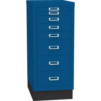 Kartotéka Jednořadá kovová kartotéka A4 Esk, 8 zásuvek, modrá