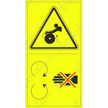 Kancelář Výstraha nebezpečí vtažení, samolepka 95 x 175 x 0,1 mm