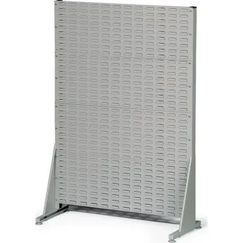 Nábytek Jednostranný PERFO regál, výška 147 cm, šedý