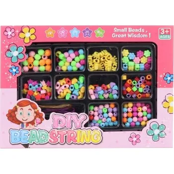 Dětské navlékací korálky Plastové lampy s korálky v krabičce
