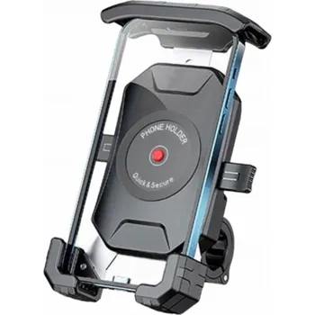 Motocyklový Držák Telefonu Kovový Pevný Nastavitelný 360°