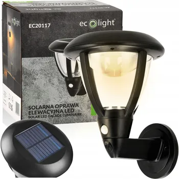 Venkovní osvětlení Solární lampa na fasádu LED 4000K IP44 ECOLIGHT