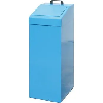 Odpadkový koš Kovový odpadkový koš na tříděný odpad, objem 100 l, modrý