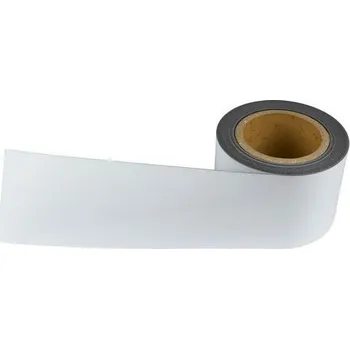 Kancelář Magnetická páska na regály Manutan Expert, 10 m, bílá, šířka 90 mm