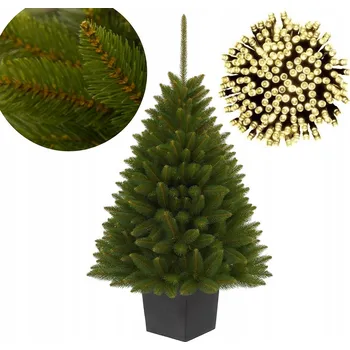 Vánoční stromek Umělý vánoční stromeček zasněžený smrk sibiřský v květináči 130 cm zelený 160 cm