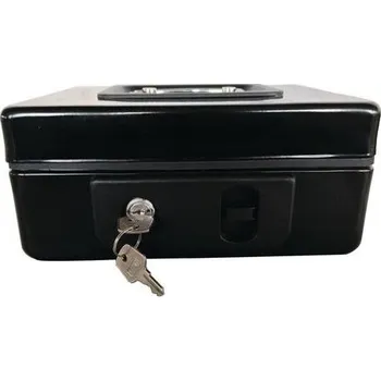 Příruční pokladna Přenosná pokladna Coinbox, 3 přihrádky, 15 x 20 x 9 cm