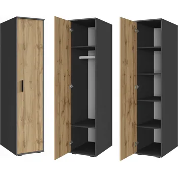 Šatní skříň Skříň Matkam BODO 42 x 182 x 57 cm antracit, dub wotan