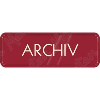 Archiv, samolepka 200 x 70 x 0,1 mm, červená