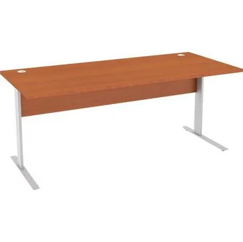 Kancelářský stůl Abonent, 180 x 80 x 75 cm, rovné provedení, dezén třešeň Oxford