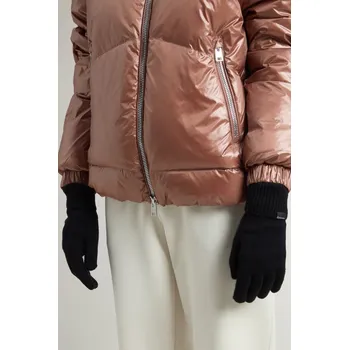 Rukavice RUKAVICE WOOLRICH CASHMERE RIBBED GLOVES BLACK