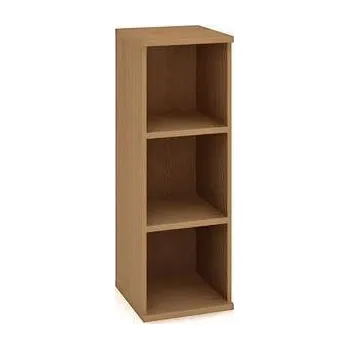 Střední úzká skříň Strong, 115,2 x 40 x 40 cm, otevřená, dezén buk