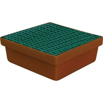 Olejová vana Plastová záchytná vana Manutan Expert s roštem, 410 x 430 mm, kapacita 10 l