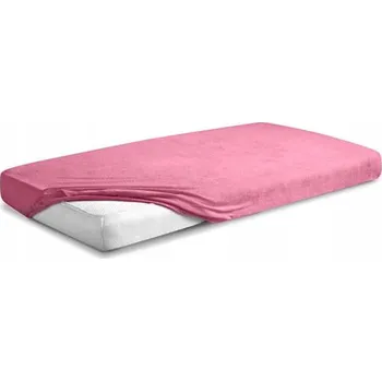Prostěradlo Froté prostěradlo Premium s gumou 160x200 Růžová
