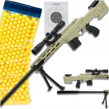 Airsoft Puška odstřelovací puška na kuličky Airsoft Replika s laserem 800 kuliček dárek