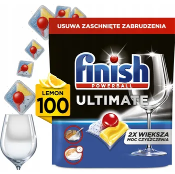 Přípravek do myčky KAPSLY FINISH ULTIMATE ČIŠTĚNÍ NÁDOBÍ ÚČINNĚJŠÍ ALL IN 1 CITRON 100 ks